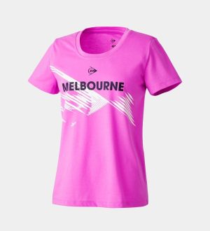 Front preview of Dunlop Womens Club Tee Melbourne - Pink
